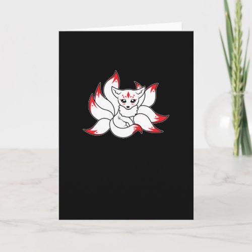 Japanese Fox Cute Anime Kitsune Kawaii Kami Inari Card