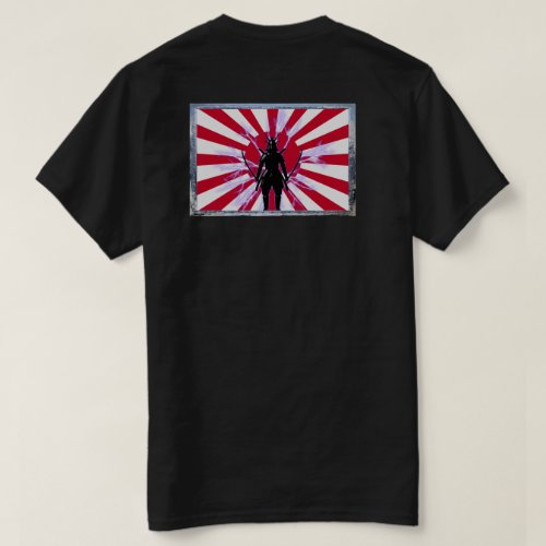 Japanese Framed Flag  Rising Sun Samurai Warrior T_Shirt