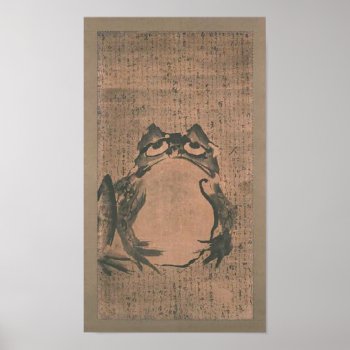Japanese Frog Art Poster by clonecire at Zazzle