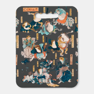 Japanese Frog ukiyo-e Froggies Seat Cushion