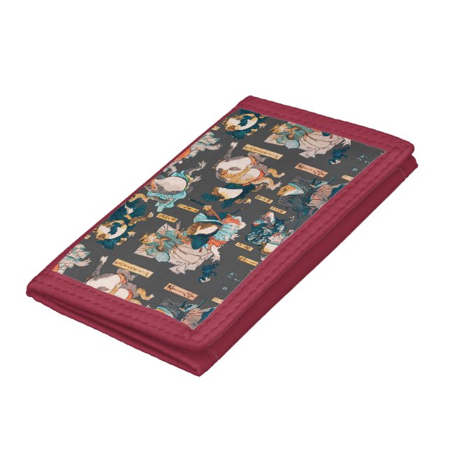 Japanese Frog ukiyo-e Froggies Trifold Wallet (Bottom)