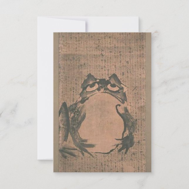 Japanese Frog Vintage Save The Date (Front)