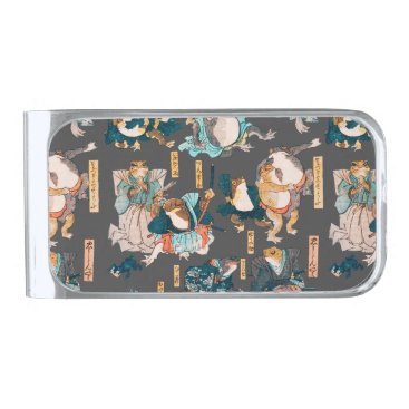 Japanese Frog Woodblock ukiyo-e anime hero Silver Finish Money Clip Japanese Frog Woodblock ukiyo-e anime hero Silver Finish Money Clip