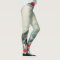 japanese full moon wood block print Leggings