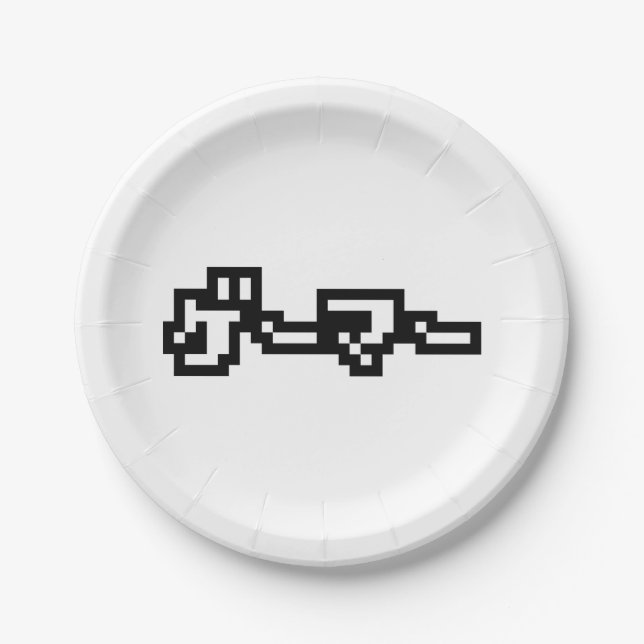 Japanese Gamer ゲーマー Japan Language Nihongo Paper Plates (Front)