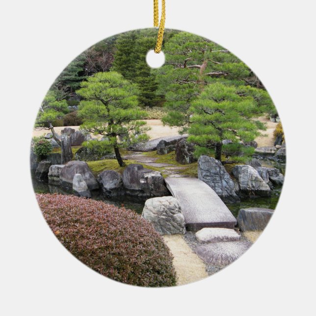 Japanese Garden 日本庭園 Ceramic Ornament (Front)