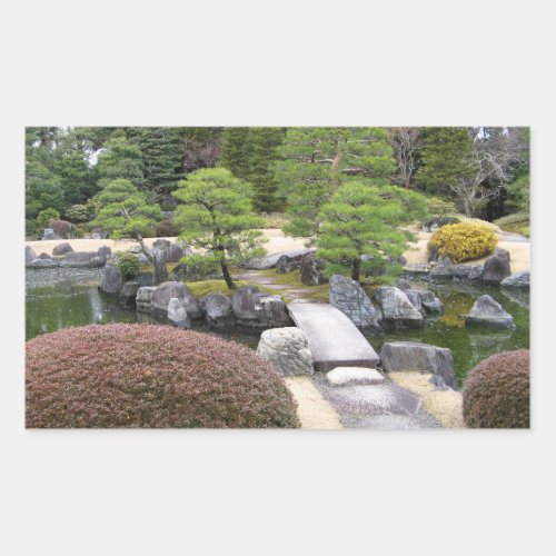Japanese Garden 日本庭園 Rectangular Sticker