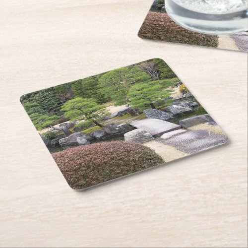 Japanese Garden 日本庭園 Square Paper Coaster