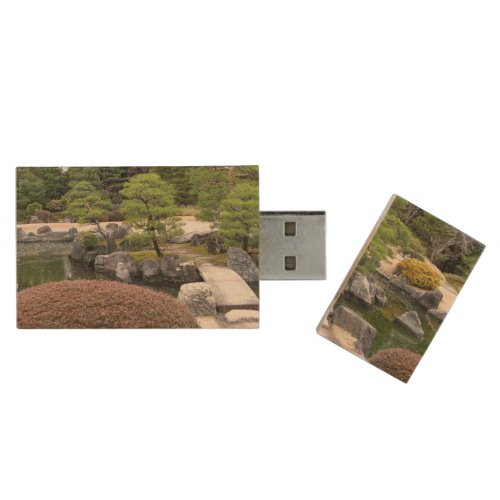 Japanese Garden 日本庭園 Wood Flash Drive