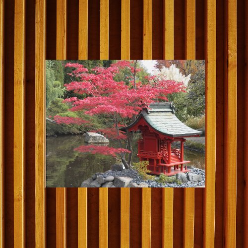 Japanese Garden Autumn Scene Acrylic Print