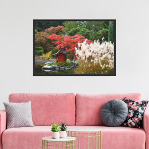 Japanese Garden Autumn Scene Canvas Print