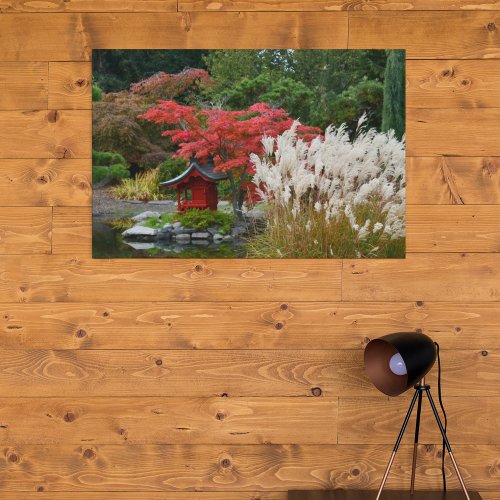 Japanese Garden Autumn Scene Canvas Print