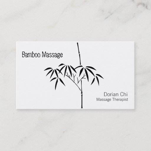Customizable Japanese Garden Bamboo Business Card Templates