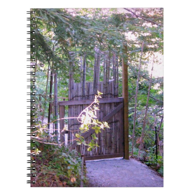 Japanese Garden Bamboo Gate Note Book (Front)