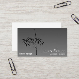 Japanese Garden Bamboo Gradient Business Card