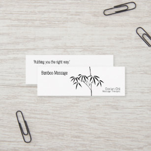 Japanese Garden Bamboo Mini Business Card