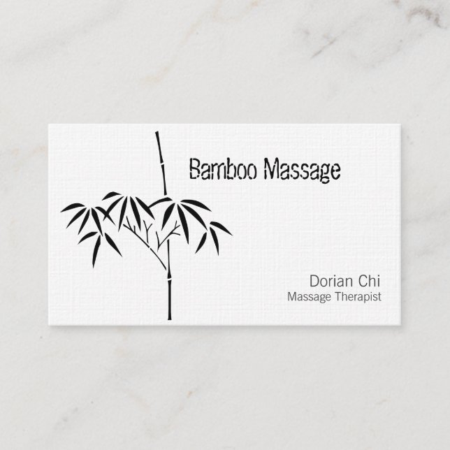Japanese Garden Bamboo Professional Design Business Card (Front)