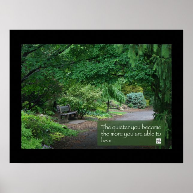 Japanese Garden Bench Poster (Front)