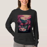 Japanese garden Cherry Blossom bridge shrine pink  T-Shirt
