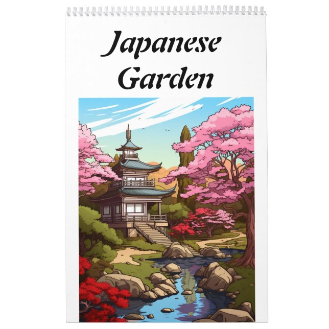 Japanese Garden Color It Yourself Calendar (Cover)