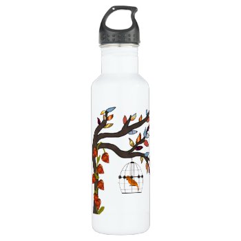 Japanese Garden Drink Bottle by Mousefx at Zazzle