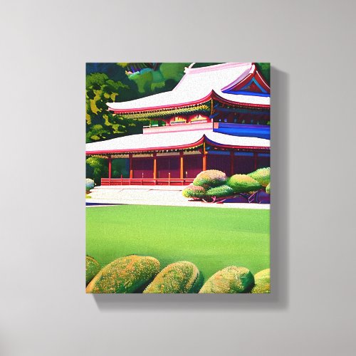 Japanese Garden Hut Canvas Print