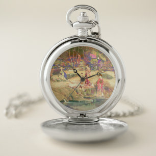 Japanese Garden II / Washed Edit Pocket Clock Pocket Watch
