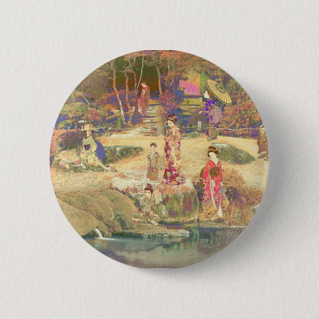 Japanese Garden II / Washed Edition Button (Front)