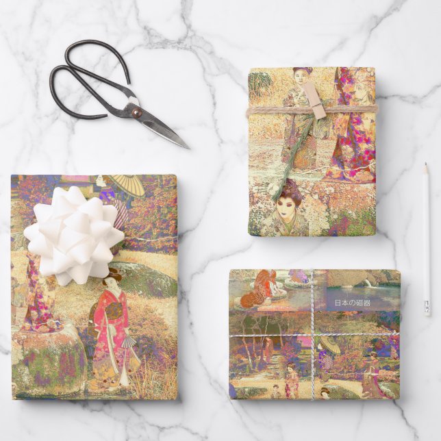 Japanese Garden II / Washed Edition Wrapping Paper Sheets (Front)