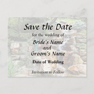 Japanese Garden in Autumn Announcement Postcard