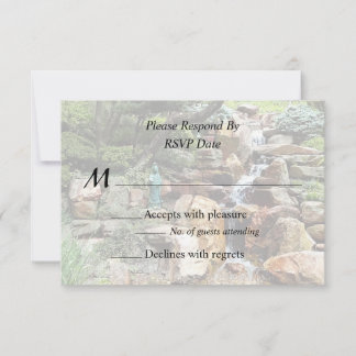 Japanese Garden in Autumn RSVP Card