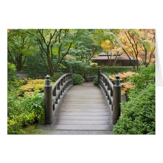 Japanese Garden in Fall Card (Front Horizontal)