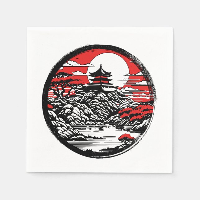 Japanese garden napkins (Front)