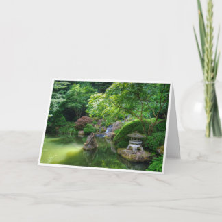 Japanese Garden Pond Greeting Card
