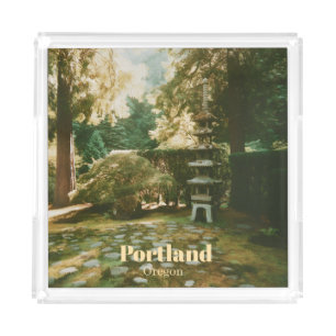 Japanese Garden, Portland, Oregon Souvenir Acrylic Tray