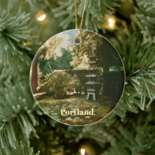 Japanese Garden, Portland, Oregon Souvenir Ceramic Ornament