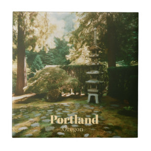 Japanese Garden, Portland, Oregon Souvenir Ceramic Tile