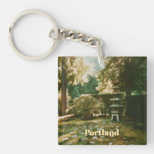 Japanese Garden, Portland, Oregon Souvenir Keychain