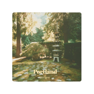 Japanese Garden, Portland, Oregon Souvenir Metal Print