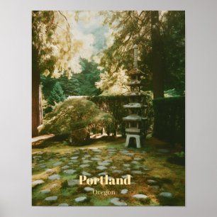 Japanese Garden, Portland, Oregon Souvenir Poster