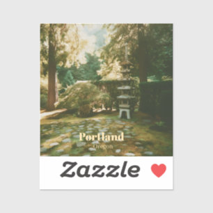 Japanese Garden, Portland, Oregon Souvenir Sticker