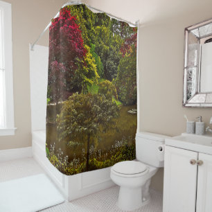 JAPANESE GARDEN SCENE SHOWER CURTAIN