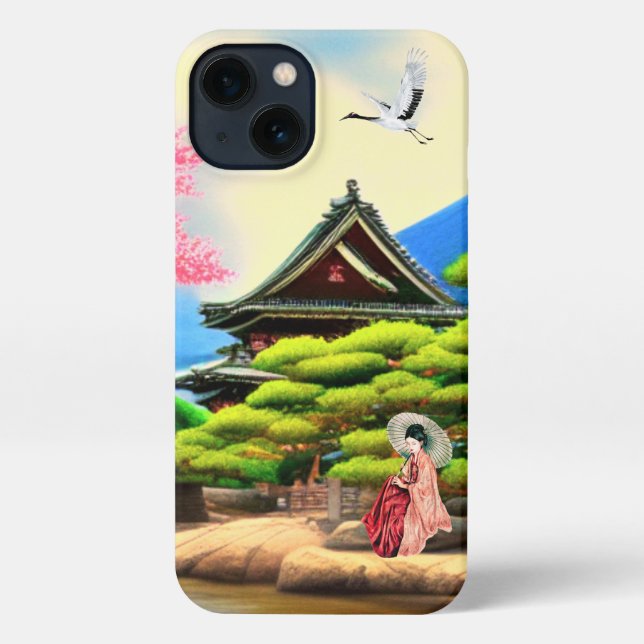 Japanese Garden Scenery iPhone Case (Back)