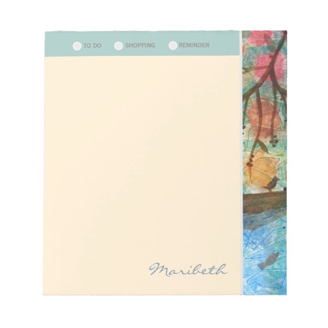 Japanese Garden Shopping List Notepad (Front)