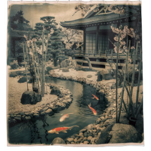 japanese garden shower curtain
