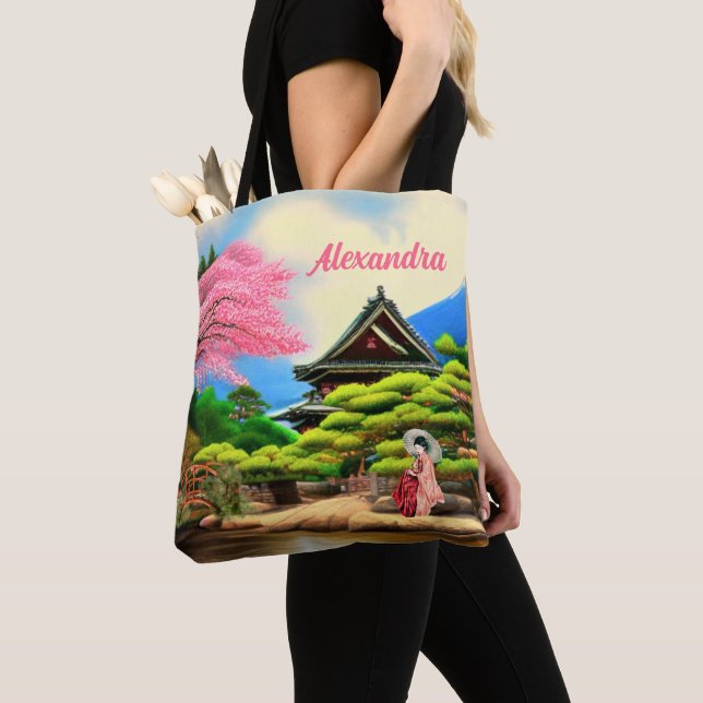 Japanese Garden Tote Bag (Close Up)