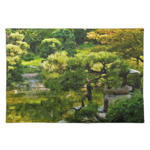 Japanese Garden - Traditional Aesthetic Cloth Placemat