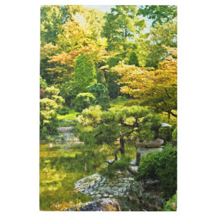 Japanese Garden - Traditional Aesthetic Metal Print