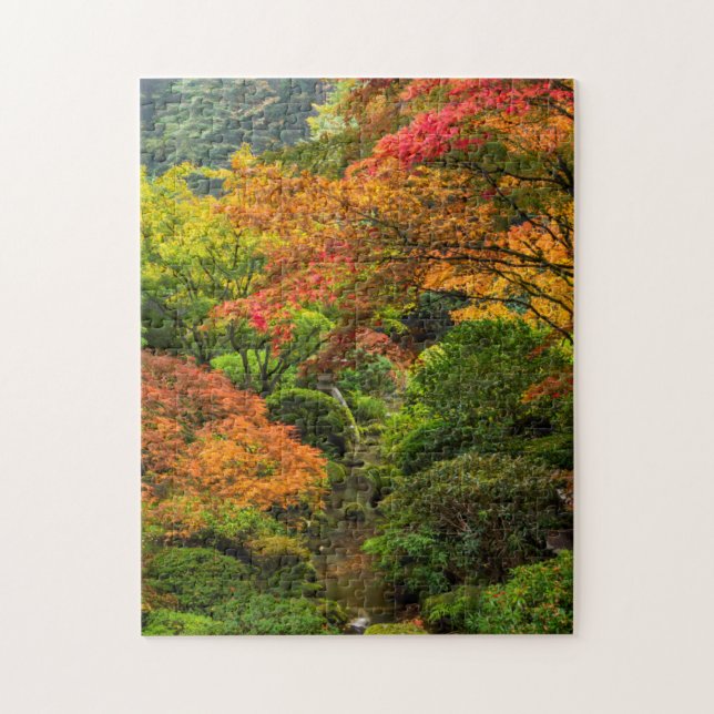 Japanese Gardens In Autumn In Portland, Oregon 2 Jigsaw Puzzle (Vertical)
