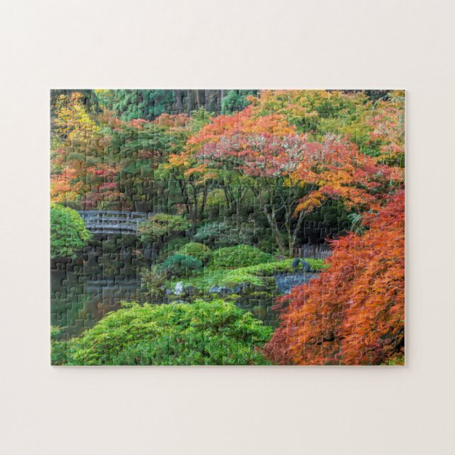 Japanese Gardens In Autumn In Portland, Oregon 3 Jigsaw Puzzle (Horizontal)